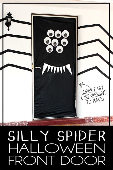 Kids Are Going To Squeal With Joy Over This Silly Spider Halloween Door