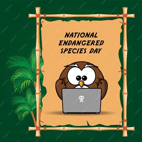Premium Vector A Poster For National Endangered Species Day With A
