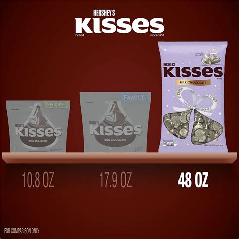HERSHEY S KISSES Milk Chocolate Wedding Candy Individually Wrapped Gluten Free Oz Bulk Bag