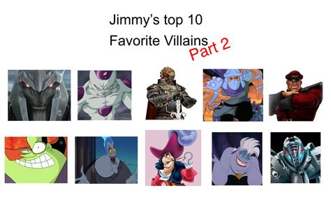 Top 10 Favorite Villains 2 By Captainjthgamemaster On Deviantart