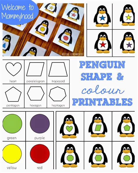 Penguin Shape Printables Welcome To Mommyhood Bloglovin