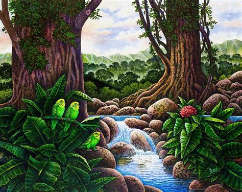 Jungle Harmony V Painting By Michael Frank