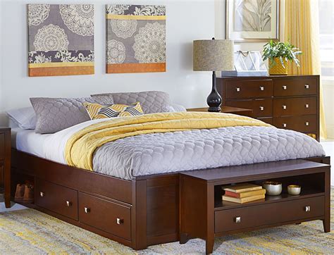 Pulse Cherry King Platform Bed With Storage From Ne Kids Coleman