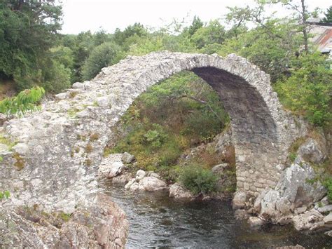 The Old Packhorse Bridge At Carrbridge Scottish Highlands Was Built In