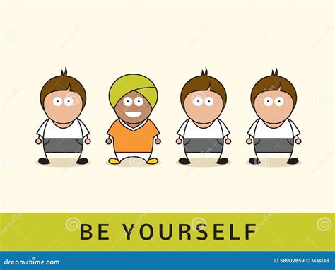Be Yourself Concept Stock Illustration Illustration Of Nation 58902859