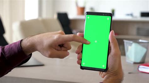 Scrolling Swiping Green Screen Smartphone Stock Video