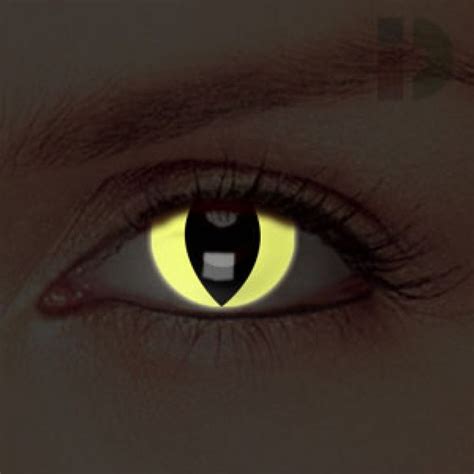 Id Lenses Yellow Cat Eye Glow In The Dark Contacts Ojos
