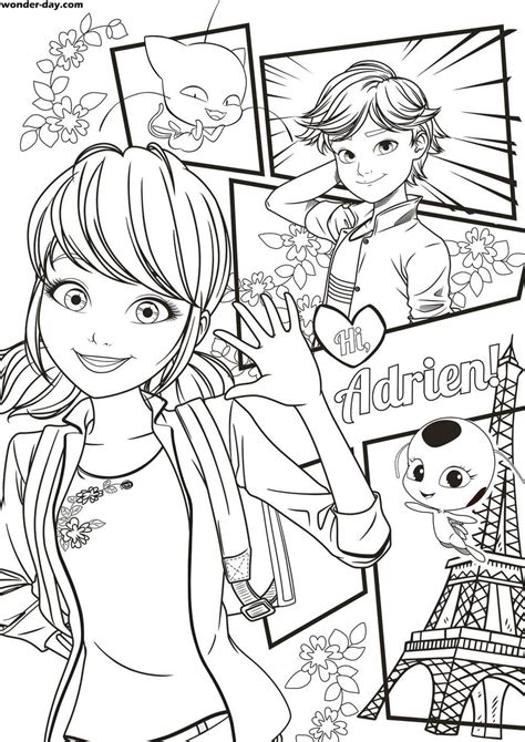 Our collection of coloring pages will introduce you more closely to ladybug, cat noir, gabriel agreste, kwami and other cartoon characters. Ladybug and Cat Noir coloring pages. 140 printable Coloring pages