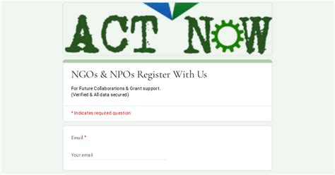 Ngos Npos Register With Us