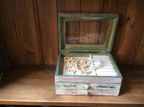 Wooden Jewelry Box Trinkets Jewellery Keepsakes Compartment Etsy