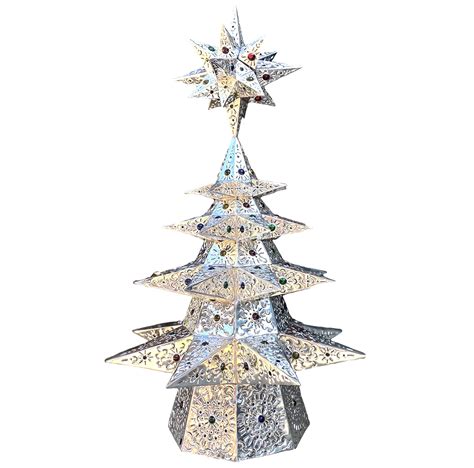 Beautiful Mexican Punched Tin Christmas Tree 30 In El Callejon Art
