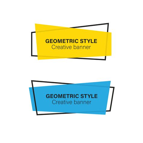 Banners Of Different Colors And Shapes Made In A Flat Style Discount