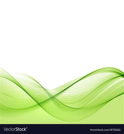 Bright Green Waves Abstract Background Royalty Free Vector