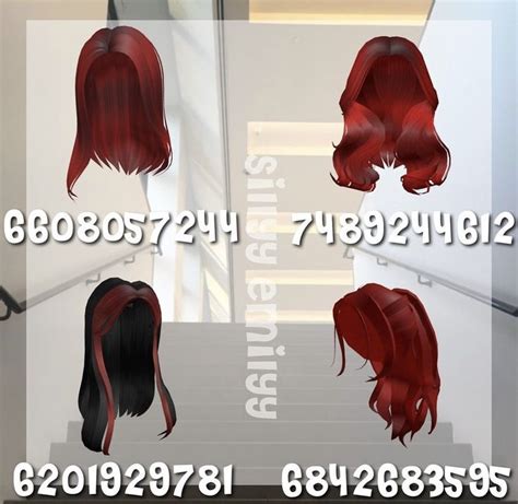 Bloxburg Red Hair Codes Black Hair Roblox Red Hair Roblox Roblox Codes