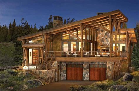 Modern Mountain Style Homes Precisioncraft Timber Frames