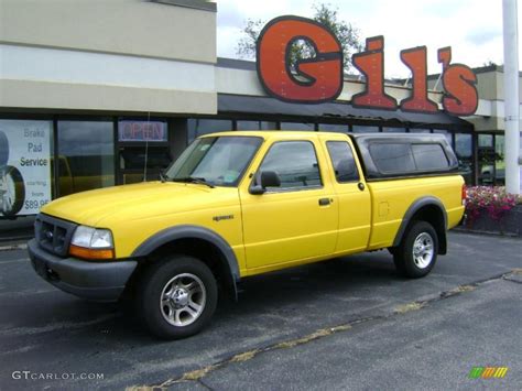2000 Chrome Yellow Ford Ranger Xl Supercab 4x4 36622296 Photo 10