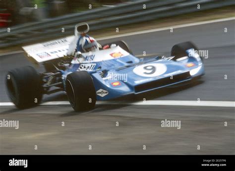 Chris Amon Driving Matra F1 Car In Full Speed During 1972 Grand Prix De