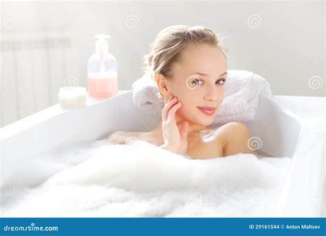 Attractive Girl Relaxing In Bath Stock Images Image 29161544