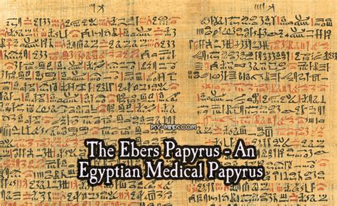 The Ebers Papyrus An Egyptian Medical Papyrus ~ Psy Minds