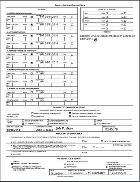 Figure 6 12 Sample Faa Form 8610 2 Airman Certificate Andor Rating