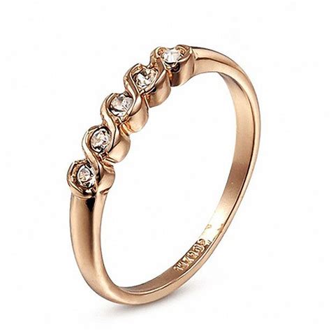Genuine Austrian Crystal 18k Gold Plated Zirconia Ring Retailite
