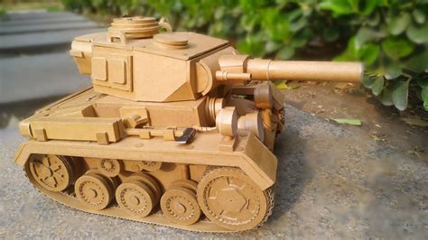 How To Make A Tank With Cardboard At Home Diy Youtube