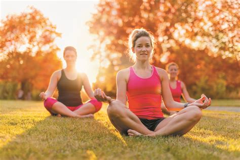 Group Of 3 Women Doing Yoga In Nature Greystone Village