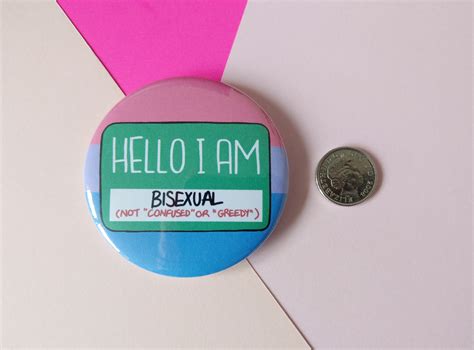 Hello I Am Bisexual Not Confused Badge Lgbt Pins Etsy Uk