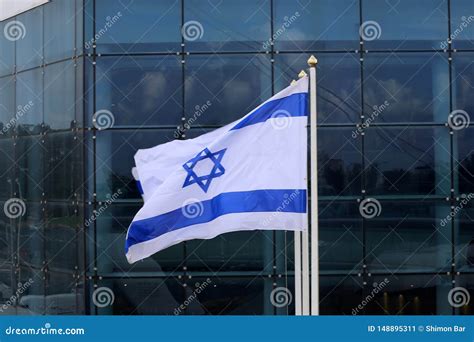 White And Blue With The Star Of David The Flag Of Israel Stock Image