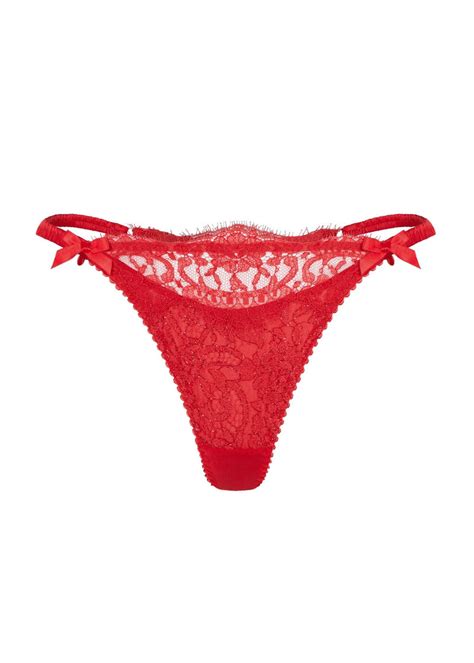 agent provocateur kateryna thong red avec amour lingerie