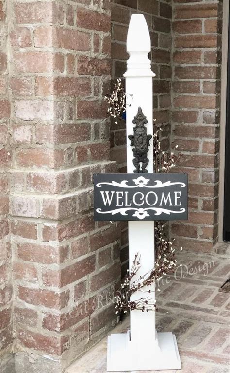 Decorative Welcome Sign Decorative Welcome Porch Post Etsy Welcome