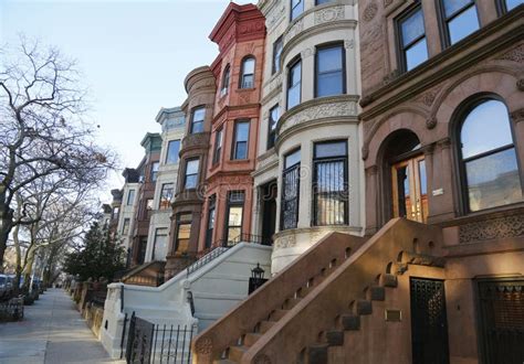 Famous New York City Brownstones In Prospect Heights Neighborhood In