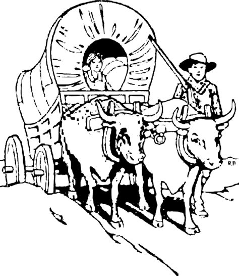 Wagons Oregon Trail Coloring Pages