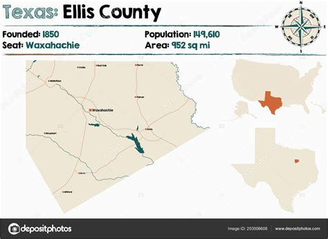 Ellis County Texas Map Secretmuseum