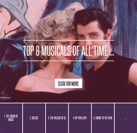 Top 8 Musicals Of All Time Movies