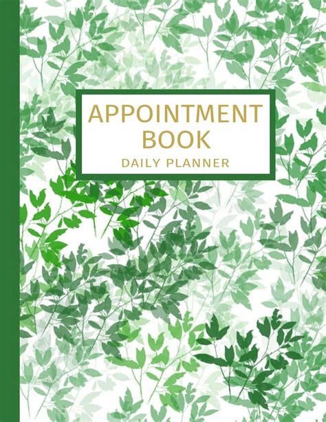 appointment book daily planner undated 52 weeks monday to sunday 8am to 6pm appointment