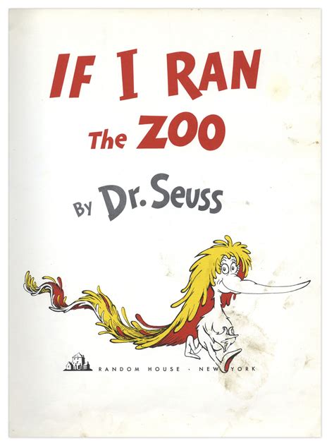 If i ran the zoo dr. Lot Detail - Dr. Seuss ''If I Ran The Zoo'' Early 1950 Edition