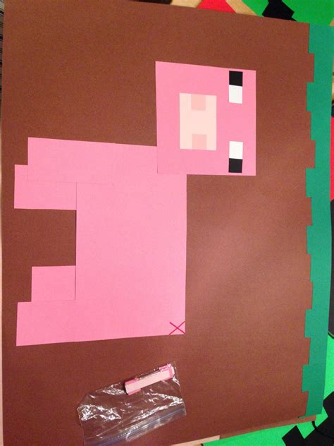 Minecraft Pin The Tail On The Pig Game Minecraft Party Games Diy
