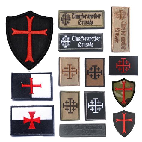 Knights Templar Teutonic Knights Cross Tactical Patch Hook And Loop Cloth