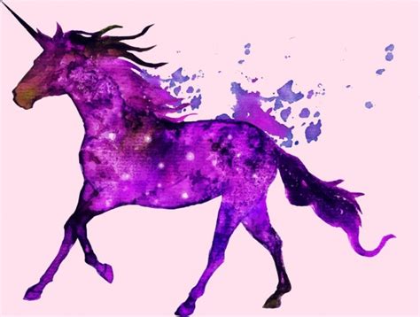 Unicorn Drawing Purple Grunge Decor Free Vector In Adobe Illustrator Ai