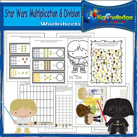 Star Wars Multiplication And Division Math Worksheets