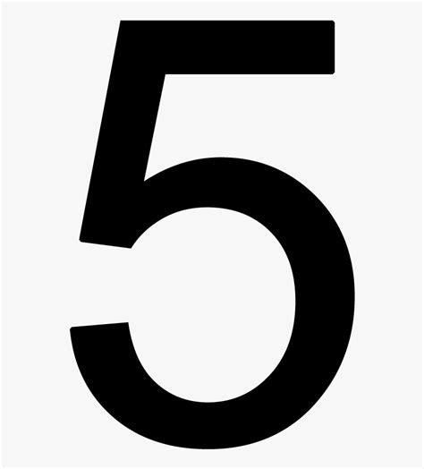 Banner Black And White Library Transparent Numbers Number 5 Png