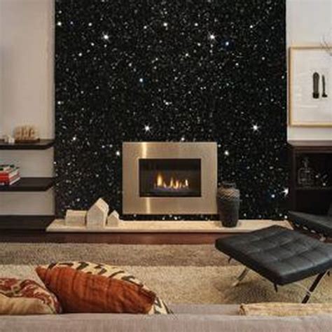 Cool Glitter Wall Living Room Ideas
