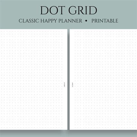 Dot Grid Paper Printable Bullet Journal Dot Grid Paper Dot Etsy