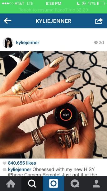 Nail Polish Gold Kylie Jenner Jewels Wheretoget