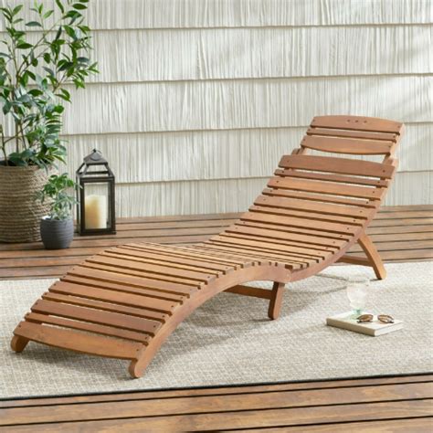 Only Free Ship Outdoor Wood Folding Portable Chaise Lounge