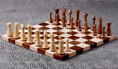 Reproduced Modern Chess Set Mid Century Minimalist Hermann Etsy