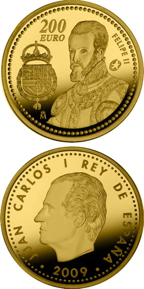 200 Euro Coin The Europa Program Felipe Ii Spain 2009