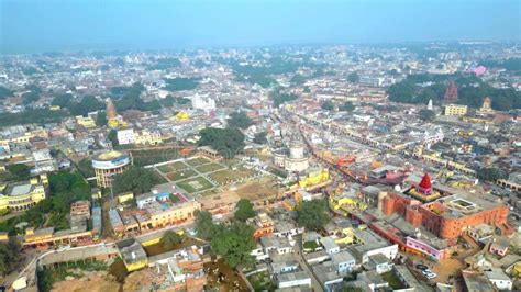 Ayodhya Drone View Shri Ram Mandir Shri Hanuman Garhi Mandir Lata Mangeshkar Chowk And Ghats