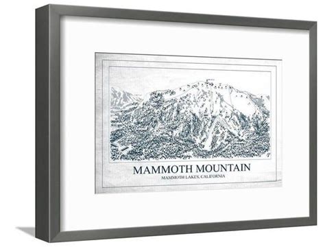 Mammoth Mountain Hand Drawn Trail Map Etsy Mammoth Mountain How To